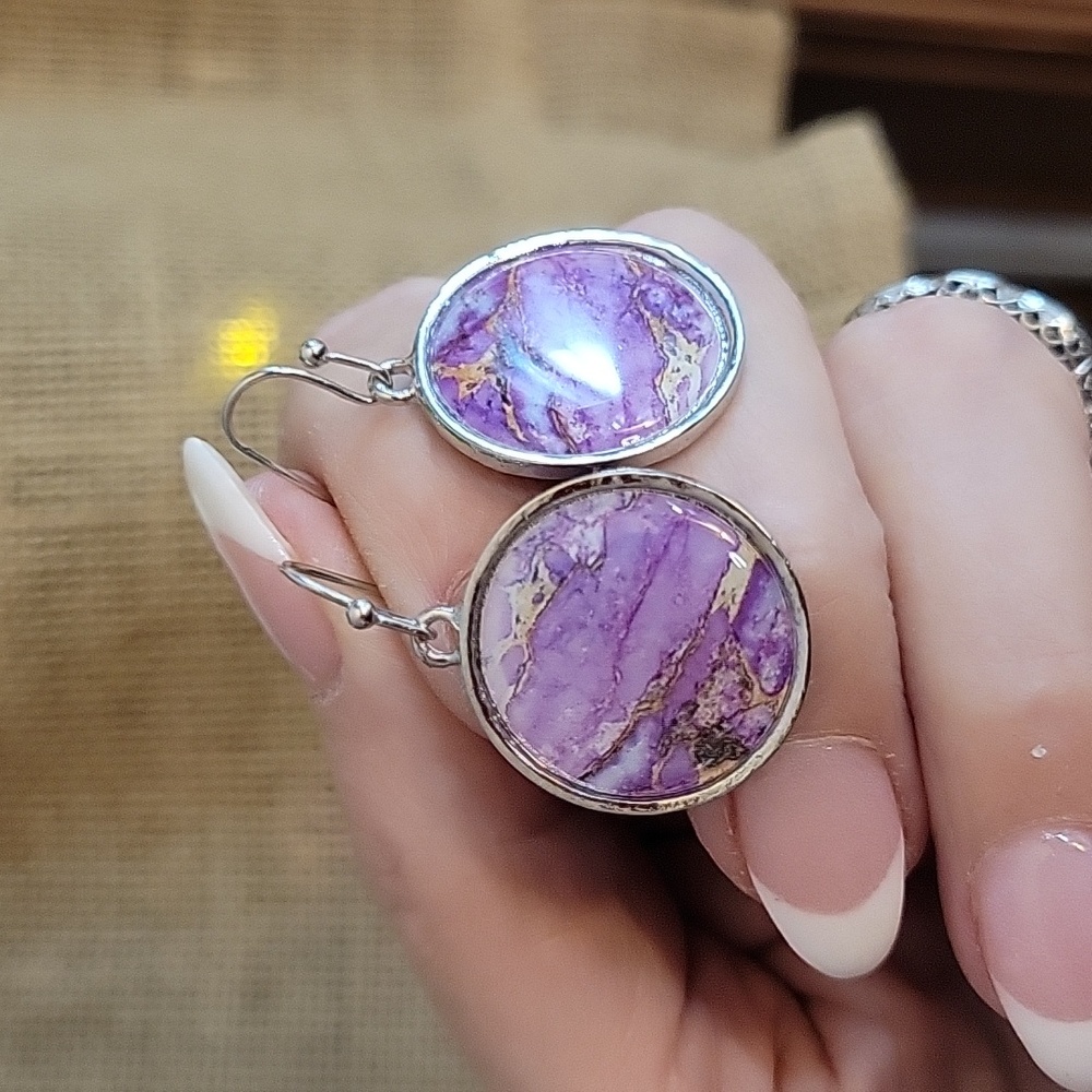 MYSTIC SAND Disc Drop Earrings - Picture 4 of 6